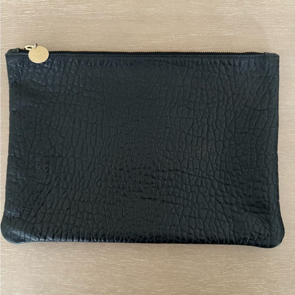 Clare V. embossed black leather clutch - Picture 3 of 4
